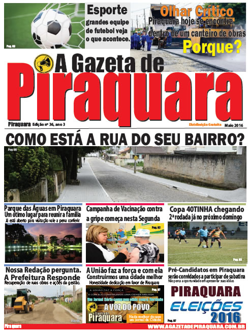 a gazeta de piraquara maio 2016